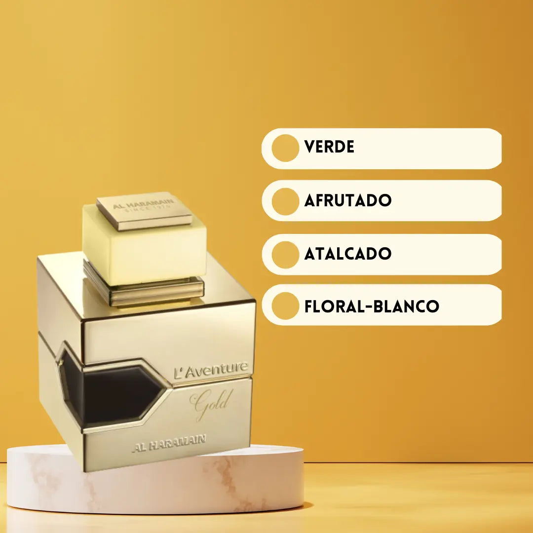 Al Haramain L'Aventure Gold | Perfume Árabe Unisex | Eau de Parfum Al Haramain