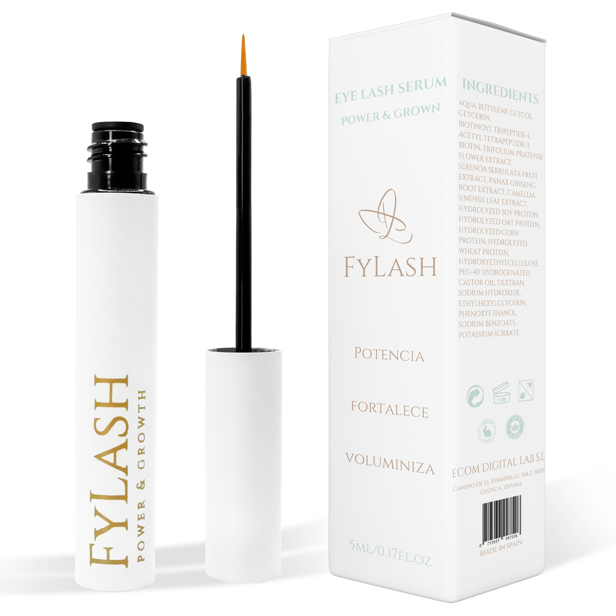 Eyelash Growth Serum | 4-Month Treatment to Naturally Grow and Strengthen Your Look | Without Prostaglandins or Parabens | Eyelash Serum with Meter, Guides, Tracking, and Templates to Improve Your Health