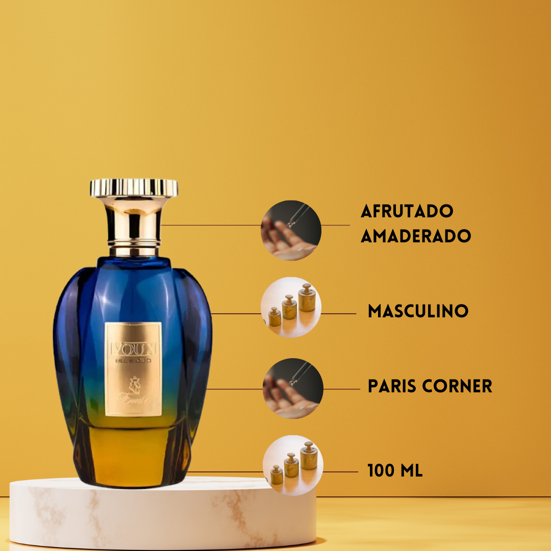 Voux Blue Oud | Paris Corner | Parfum arabe unisexe | Oriental, Boisé, Ambre – Eau de Parfum
