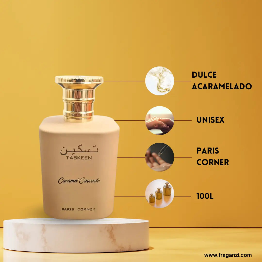 Gama Taskeen  | Incluye  (Caramel Cascade, Taskeen Marina  y Taskeen) Fraganzi