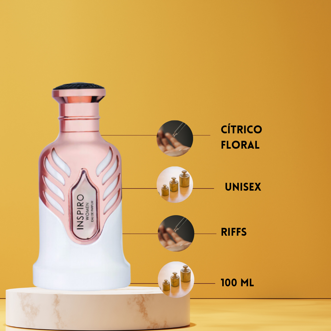Inspiro Women Riiffs Eau de Parfum 100 ml | Parfum Arabe Féminin Floral-Citrique Gourmand