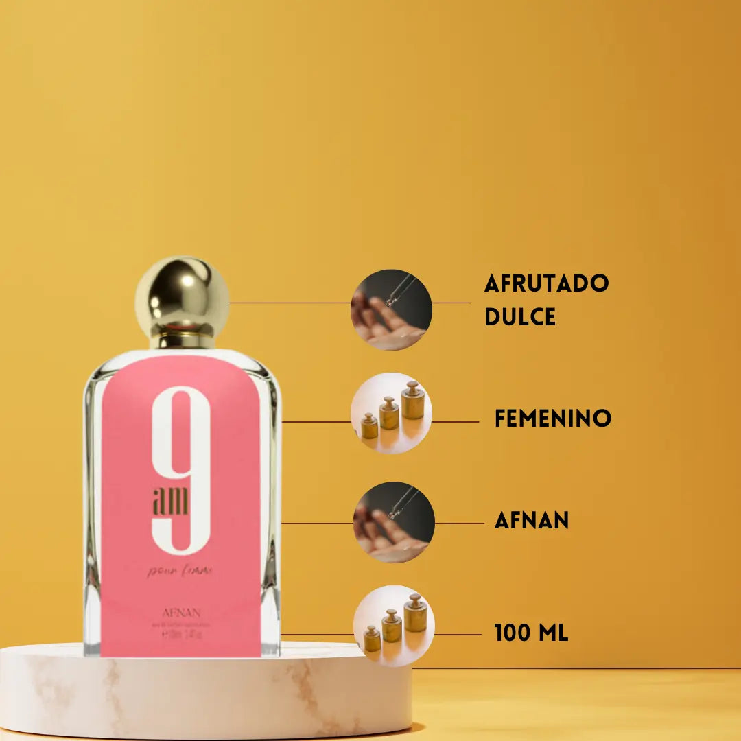 Afnan 9 AM Pour Femme 100ml - Perfume Femenino Frutal y CΓtrico con ...