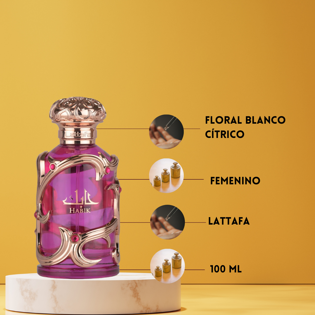Lattafa Habik For Women – Eau de Parfum Mujer - Floral & Frutal