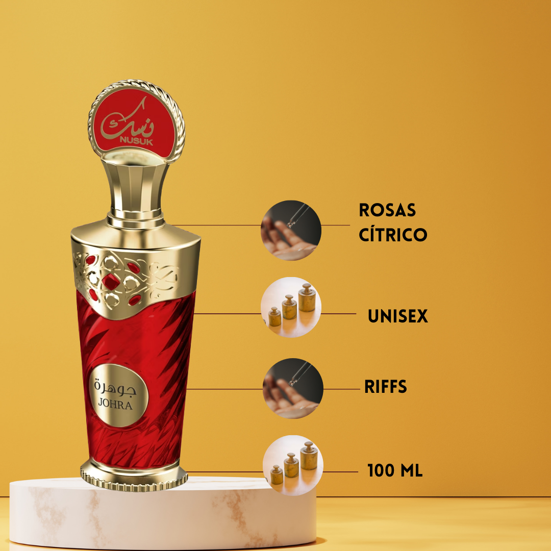 Nusuk Johra – Eau de Parfum Mujer - Floral & Frutal Elegante