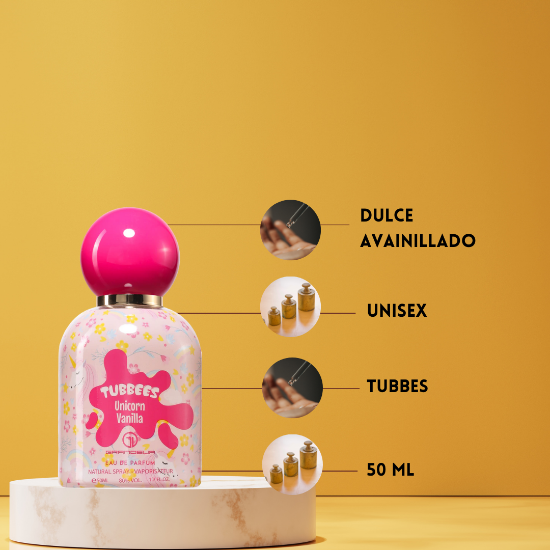 Tubbees Unicornio Vainilla | Perfume Árabe Unisex | Dulce, Frutal y Cremoso – Eau de Parfum