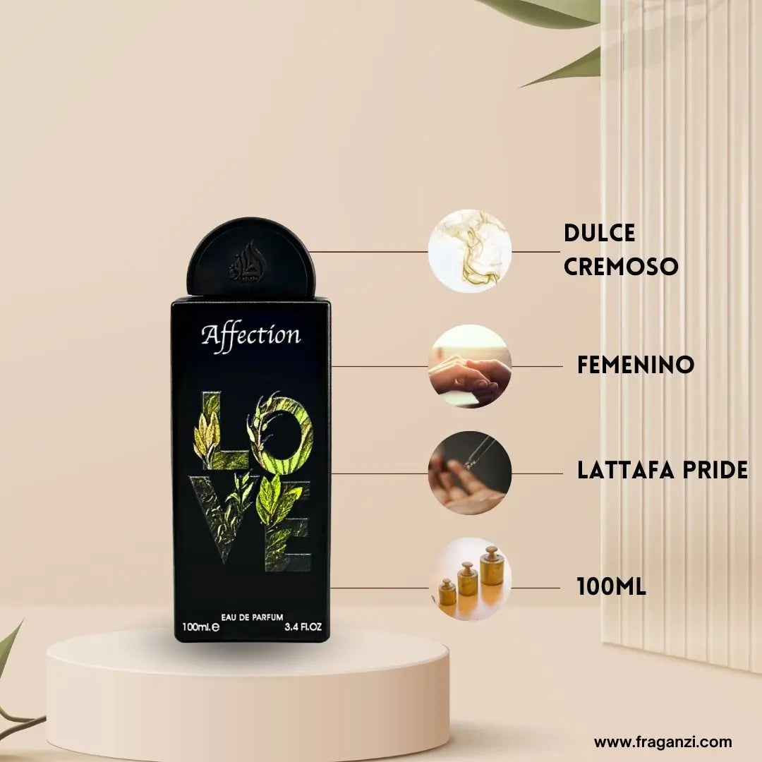 Affection by Lattafa Pride - Eau de Parfum Femenino, Dulce y