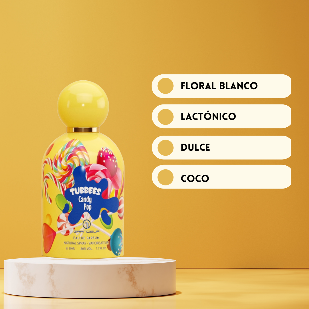 Tubbees Candy Pop – Eau de Parfum Unisex - Floral, Afrutado & Gourmand