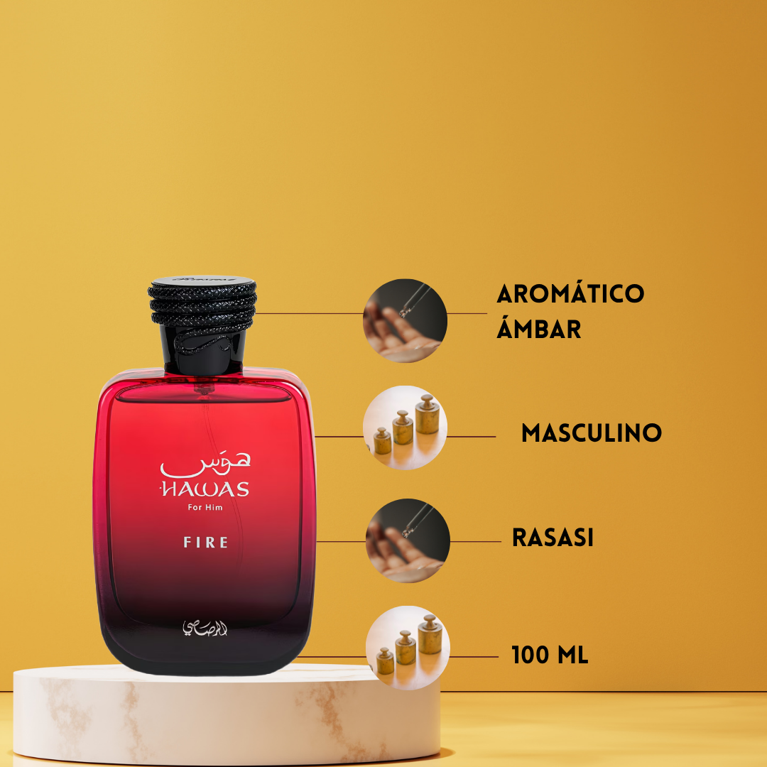 Rasasi Hawas Fire Eau de Parfum 100 ml – Intensidad marina y sofisticación oriental