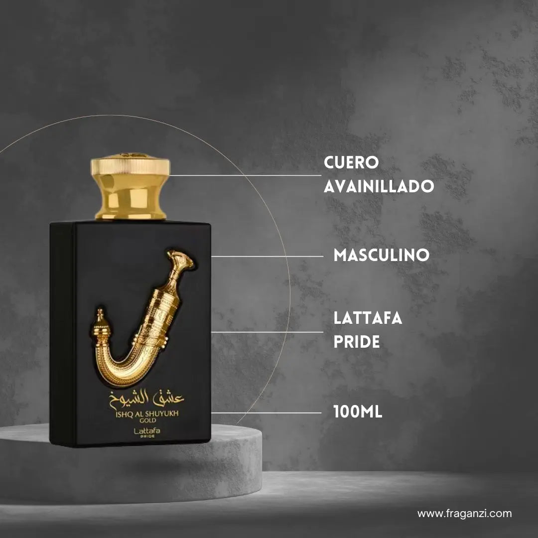 Isqh al Shuyukh Gold da Lattafa Pride 100ml - Perfume Masculino