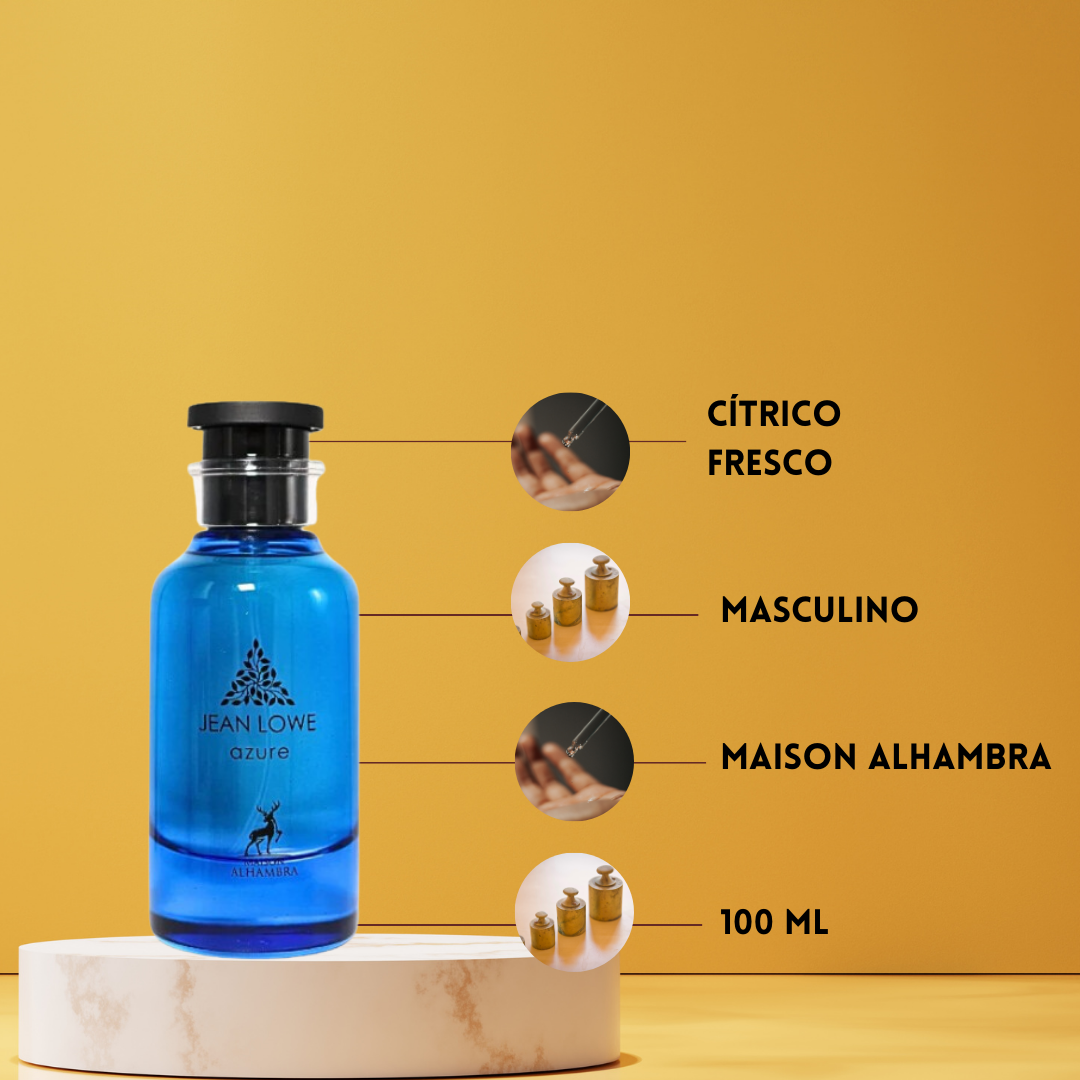 Jean Lowe Azure | Maison Alhambra | Perfume Árabe Masculino | Oriental, Amaderado, Floral – Eau de Parfum