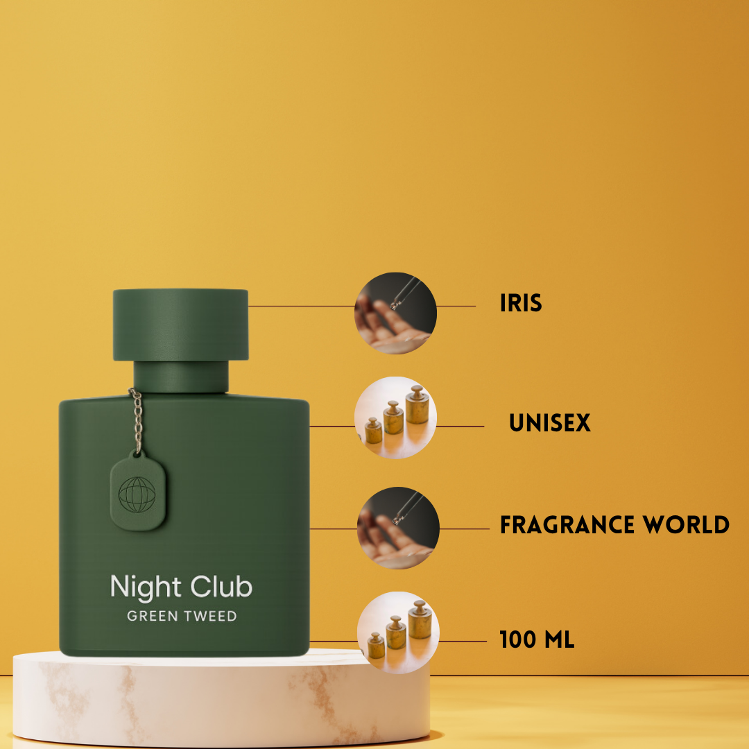 Night club green tweed