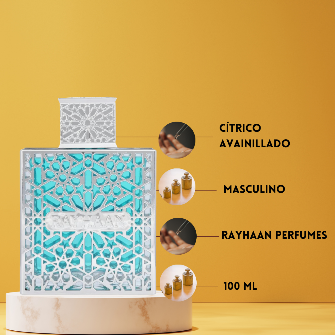 Rayhaan Aquatica – Eau de Parfum Hombre - Cítrico & Gourmand