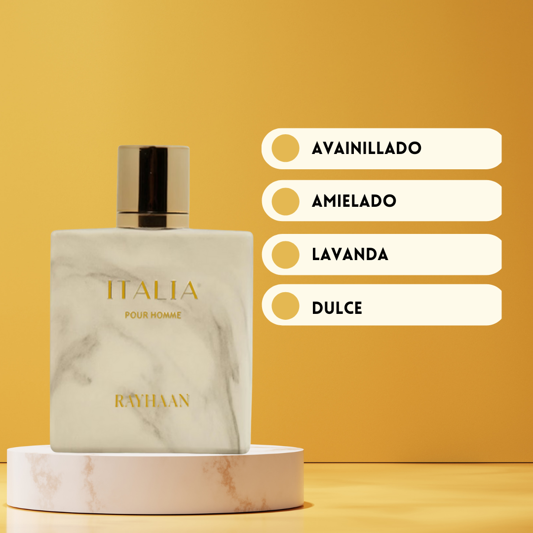 Rayhaan Italia – Eau de Parfum Hombre - Oriental Amaderado