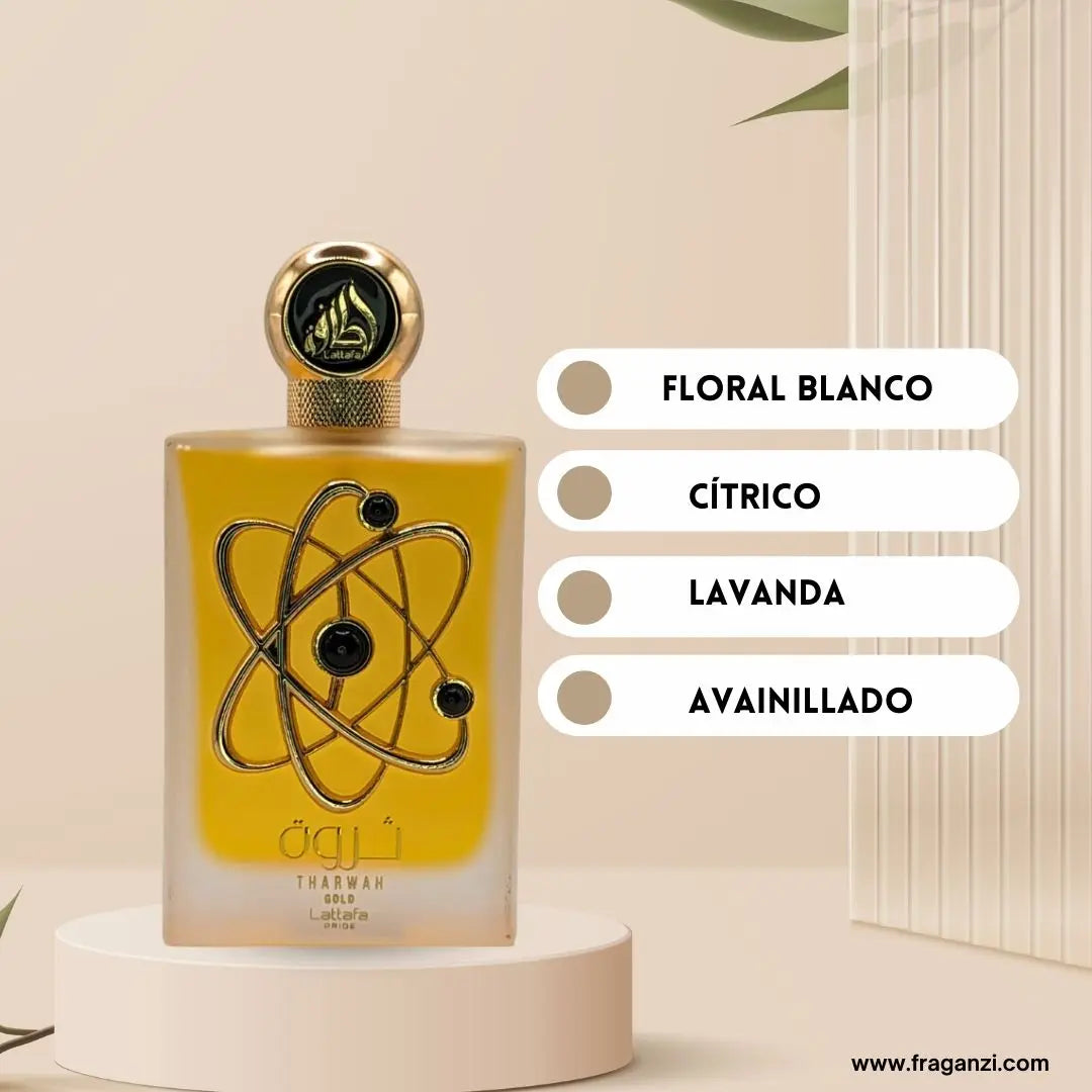 香水(女性用) Lattafa Tharwah Gold Pride Tharwah Gold by Lattafa for Women - 0.67 oz EDP Spray