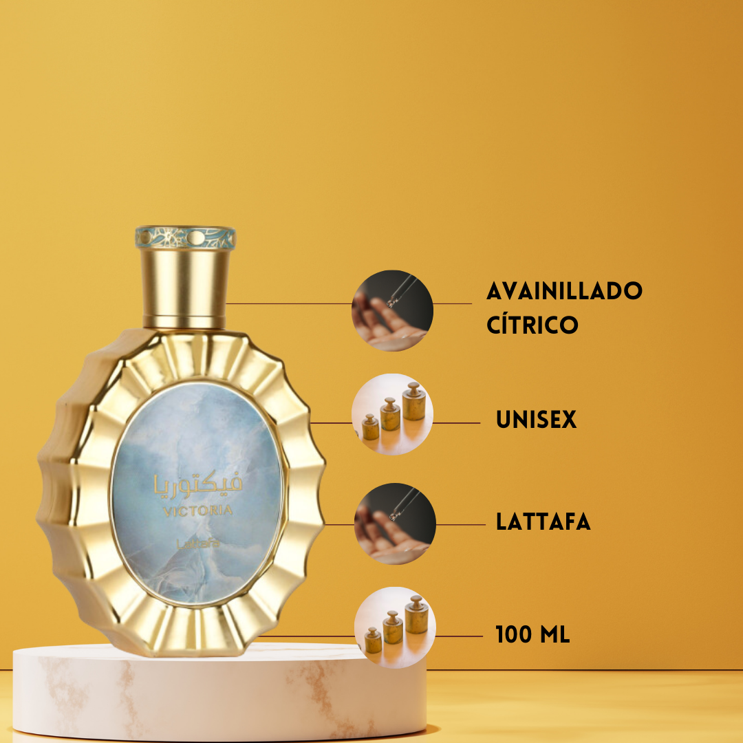 Lattafa Victoria | Perfume Árabe | Cítrico, Oriental y Almizclado – Eau de Parfum